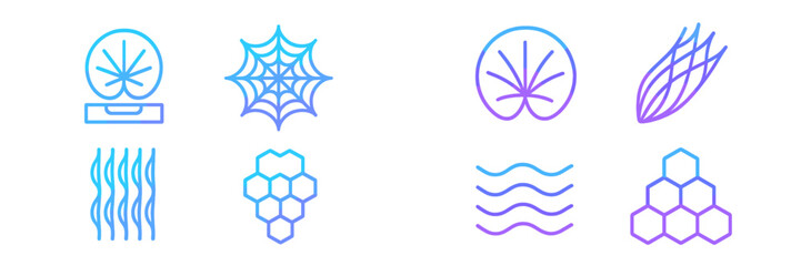 Obraz premium Unique abstract shapes representing nature, technology, and organization in a colorful digital design