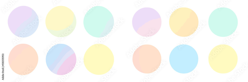 Poster soft pastel circles create a calming abstract pattern for modern design or artistic projects