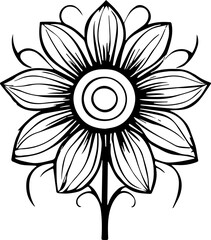 Modern Minimalist flower or botanical floral design for branding or corporate identity