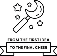 A black and white image of a wand with a star on it