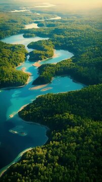 Meandering River Through Forest Hills