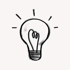 Light bulb, creative ideas doodle