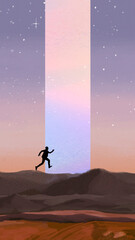 Fototapeta premium Aesthetic evening travel iPhone wallpaper