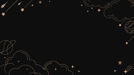 Aesthic celestial desktop wallpaper frame, abstract sky HD background design © Rawpixel.com