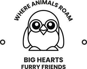 A penguin wearing glasses