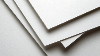 Stacked white paper sheets
