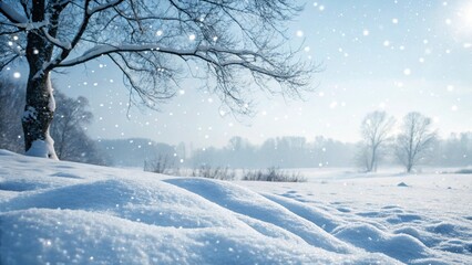Obraz premium winter landscape with trees