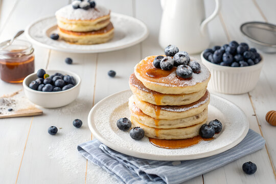 pancakes with blueberries