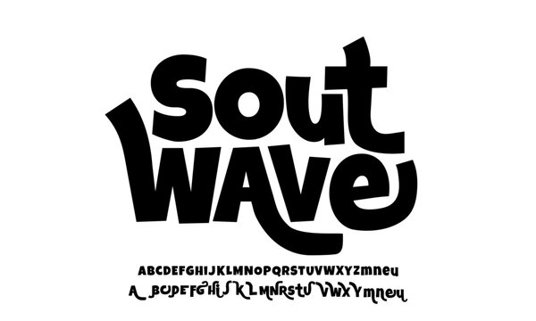 Groovy Font. Graffiti Font. Creative Hand Drawn Uppercase .Street Art Classic Lettering Fashion Designs Typography modern serif vector illustration