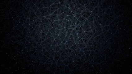 Abstract dark background showcasing a synthetic dense network