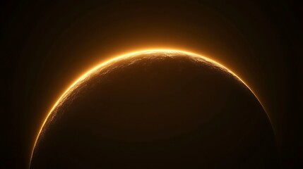 Golden planet rising