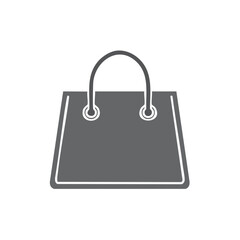 Simple Gray Shopping Bag Icon for Retail, Consumerism, and Design Elements