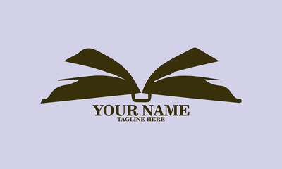 Book lover day vector illustration. open book drawing with book lovers day and logo design