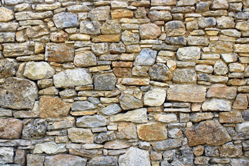 Mur en pierre sèche naturelle