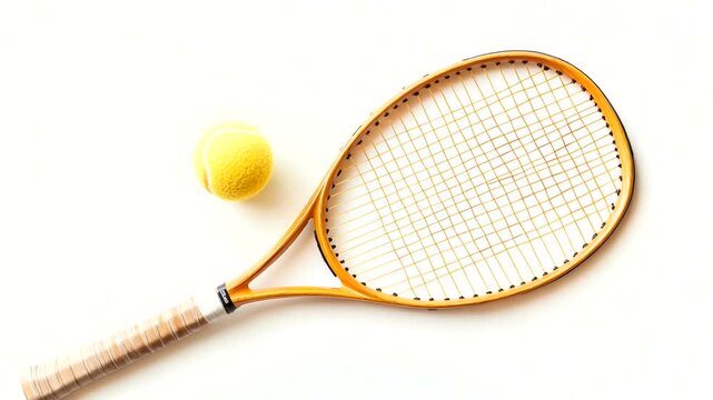 Tennis racket and ball