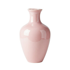 Elegant pink ceramic vase on a minimalist background, perfect for home decor