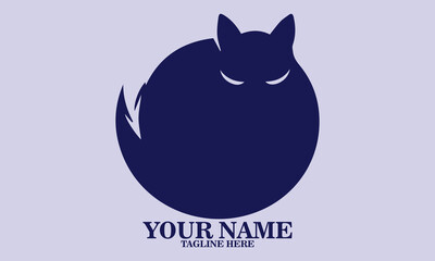 Sleeping calico cat sketch for vector illustration and logo design. Lazy day