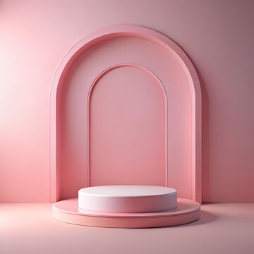 pink pastel gentle template empty stage with rch