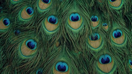Obraz premium Bright, detailed feathers with a seamless rainbow gradient captured in close-up, exuding elegance and charm for banner design.