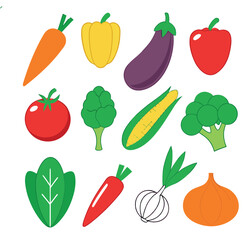 Fototapeta premium collection of vegetables