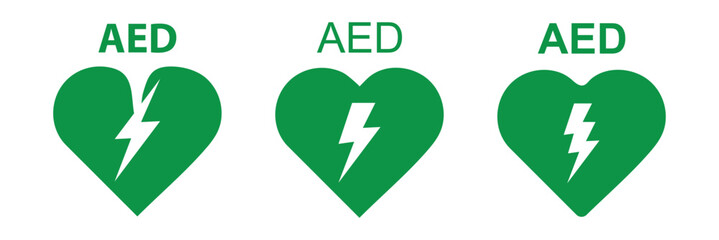 AED defibrillator icon for cardiac emergency