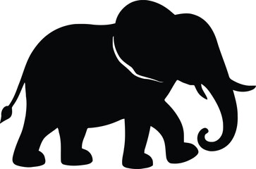 Obraz premium Elephant Silhouette Vector