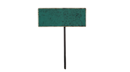 Empty blank sign board for display isolated on white background