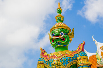 Wat Arun temple, one of landmark Chao Phraya river in Bangkok Thailand