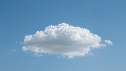 Clear azure sky featuring pristine white clouds