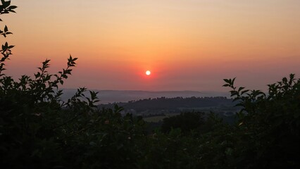 Obraz premium Gorgeous blush-colored twilight in the summertime