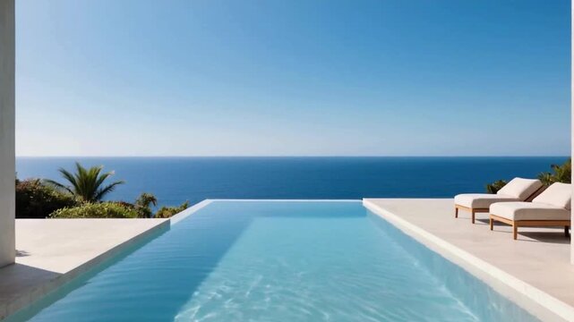 Outdoor photo of an infinity pool