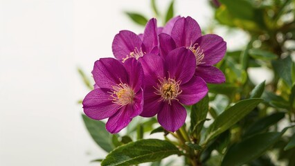 Fototapeta premium Charming mauve flowers in the green space