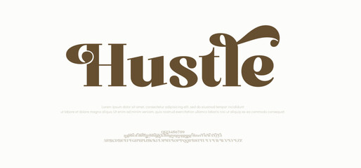 Elegant Font Uppercase Lowercase And Number. Classic Lettering Minimal Fashion Designs. Typography modern serif fonts regular decorative vintage concept. vector illustration
