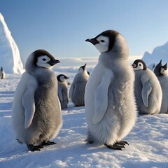 Obraz premium Emperor Penguin Chicks