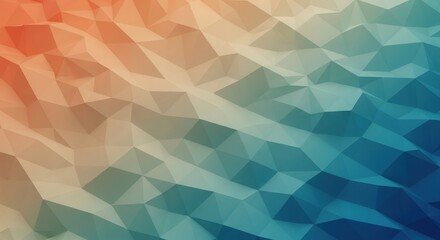 Obraz premium Abstract Polygonal Geometric Background with Orange and Blue Gradient