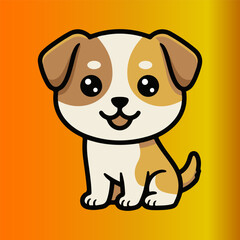 Fototapeta premium cute puppy vector illustration