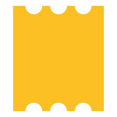 Yellow ticket png sticker, transparent background