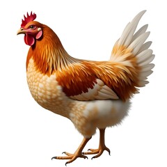 Fototapeta premium Brown Chicken Cutout on Transparent Background – Realistic Farm Animal PNG for Commercial Use