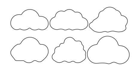 Fototapeta premium Cloud icon set. thunder icon, weather icon black color on white background, large pack of vector silhouette design. vector illustration eps10