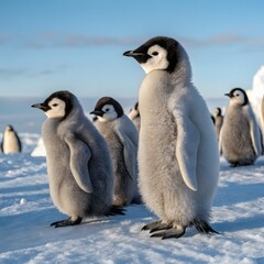 Obraz premium Emperor Penguin Chicks