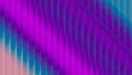 Vibrant pink and blue abstract waves with soft gradient and striped texture