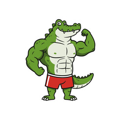 Fototapeta premium cartoon crocodile with a smile