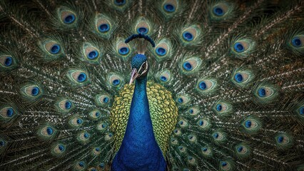 Obraz premium Elegant bird exhibiting its bright feathers