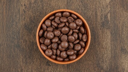Fototapeta premium Assortment of chocolate sweets in a bowl