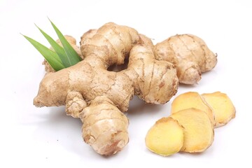 Jahe. Ginger isolated with white background