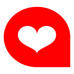vector illustration of red heart icon