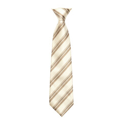 Elegant cream and taupe striped necktie with textured fabric detail