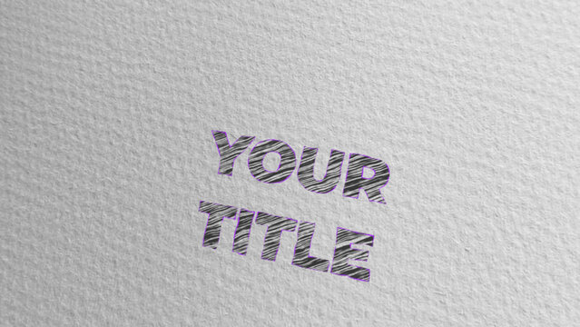 Scribble Jittery Text Title Animation for Wide Screen