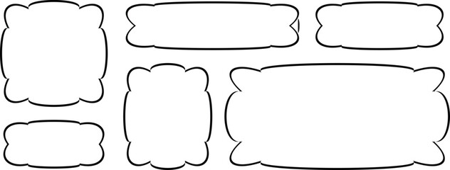 Obraz premium Artistic Vector Pack of Vintage Label Borders – Transparent Background Frames in Retro Geometric Styles for Creative Projects and Decor