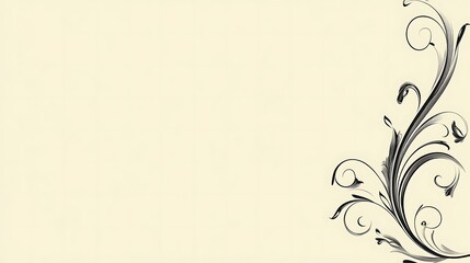 Ornamental design on cream background